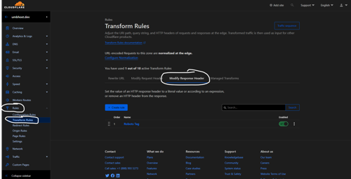 Cloudflare Transform Rules Modify Response Header Location