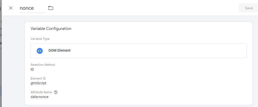 Google Tag Manager Variable
